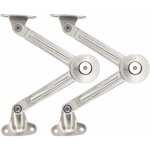 Lot de 2 compas � syst�me d'amortissement pour abattants de portes relevables de placard de cuisine