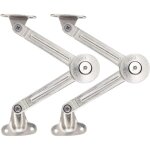 Lot de 2 compas � syst�me d?amortissement pour abattants de portes relevables de placard de cuisine