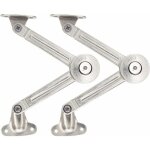 Lot de 2 compas � syst�me d'amortissement pour abattants de portes relevables de placard de cuisine - ...