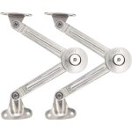 Lot de 2 compas � syst�me d'amortissement pour abattants de portes relevables de placard de cuisine - ...