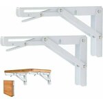 Vurahome - lot de 2 console pour �tag�re equerre etagere 250mm, support console pliable, acier inoxydable ...