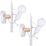 Lot de 2 créative applique murale petit gens de fer, lampe de mur style simple industrielle lumière interieur ... Lot de 2 créative applique murale petit gens de fer, lampe de mur style simple industrielle lumière interieur ...