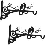 Lot de 2 crochets muraux pour pot de fleurs, crochet pour mangeoire � oiseaux, support mural pour pot ...