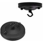 Lot de 2 crochets de plafond pour lustre vintage, crochets de plafond en forme de rose en fer vintage, ...