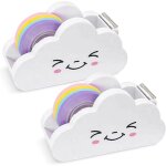 Lot de 2 devidoir ruban, d�rouleur ruban bureau, d�vidoir de ruban, d�vidoir ruban, distributeur ruban, ...