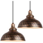 Lot de 2 e27 douille rétro vintage lustre suspension industrielle plafonnier abat - jour métal bronzé ... Lot de 2 e27 douille rétro vintage lustre suspension industrielle plafonnier abat - jour métal bronzé ...