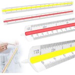 Rhg lot de 2 �chelles triangulaires 30 cm, �chelle m�trique 1:20 � 1:500 pour ing�nierie