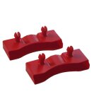Lot de 2 embouts rouge pour lattes de 68 x 8 mm Lot de 2 embouts rouge pour lattes de 68 x 8 mm