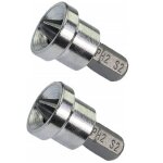 Lot de 2 embouts de vissage sp�cial pour plaques de pl�tre / placo / ph2x25mm 1 / 4'' pour vis cruciforme ...