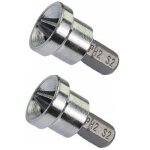 Lot de 2 embouts de vissage sp�cial pour plaques de pl�tre / placo / ph2x25mm 1 / 4'' pour vis cruciforme ...