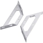 Lot de 2 �querres d'angle trap�zo�dales en acier inoxydable multi - usages pour chaise en bois, biblioth�que, ...