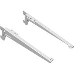 Lot de 2 �querres d'�tag�re pour cr�maill�re 1 rang�e , blanc, 28 cm - sollbry