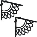 Lot pratique de 2 �querres pour �tag�res, support pour tablette, design antique, en fonte, noir - relaxdays ...