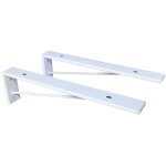 Lot de 2 �querres de fixation invisible pour plan de travail
