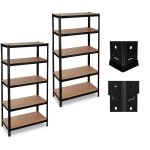 Lot de 2 étagères charges lourdes, meuble de rangement à clip, charge 1325 kg, garage, 180x90x60 cm, ... Lot de 2 étagères charges lourdes, meuble de rangement à clip, charge 1325 kg, garage, 180x90x60 cm, ...