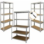 Lot de 2 �tag�res galwix acier galvanis� 180x90x30cm & etabli de travail 180 x 100 x 60 cm - capacit� ...