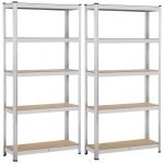 Lot de 2 �tag�res de rangement charge lourde meuble de garage ratelier cuisine salon 90 � 30 � 180 cm ...