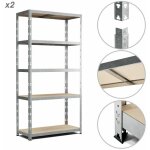 Lot de 2 etagres de rangement modulables et polyvalentes pour atelier, garage, cave. . . charge lourde ...