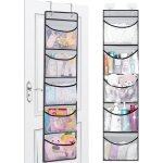 Lot de 2 �tag�re suspendue, organisateur de rangement suspendu dessus de la porte avec 5 grande poche ...