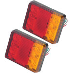 Lot de 2 feux arri�re 12v 8 led avec clignotants et feu stop pour remorque, caravane, pick - up, camping ...