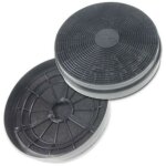 Lot de 2 filtres � charbon 175x34 mm (as0015184, 49037930) hotte amica, aya brandt candy, continental ...