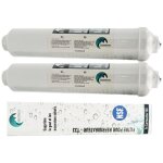 Lot de 2 filtres  eau pour rfrigrateur cartouche filtrante compatible tout frigo americain ou standard ...