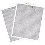 Lot de 2 filtres de rechange pour hotte aspirante 320 x 260 mm en alliage d'aluminium avec 5 couches ...
