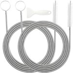 Lot de 2 furet deboucheur canalisation, 150cm goupillon pour r�frig�rateur avec 1 grattoir pour d�givrage, ...