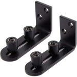 Lot de 2 guides de porte coulissante r�glables - jinfgerne - fixation murale avec roues doubles, accessoire ...