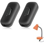 Lot de 2 interrupteur lampe de chevet, interrupteur bipolaire, interrupteurs torpedo noir, interrupteurs ...