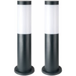 Lot de 2 lampadaires d'ext�rieur socle anthracite chemin de jardin �clairage v�randa cour lampadaire