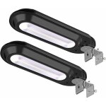 Lot de 2 lampadaire solaire 18 led, lampe solaire ext�rieure 180� grand angle reglable avec d�tecteur ...