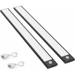 Lot de 2 lampes d'armoire � d�tecteur de mouvement � led, 150lm, lampes de cuisine avec batterie rechargeable, ...
