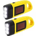 Lot de 2 lampes de poche � manivelle, lot de 2 lampes de poche led solaires, lampe de poche manivelle, ...