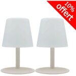 Lumisky - lot de 2 lampes  poser rechargeables standy mini cream 