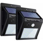 Lot de 2 lampe solaire ext�rieur, 20 led applique murale solaire etanche avec d�tecteur de mouvement, ...