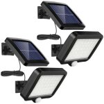 Lot de 2 lampes solaires d'ext�rieur 56 led avec d�tecteur de mouvement, �tanch�it� ip65, angle d'�clairage ...