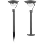 Lot de 2 lampes solaires de jardin pour ext�rieur, �tanche, marche et arr�t automatiques, blanc chaud, ...