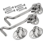 Lot 2 loquets portes robustes acier inoxydable 100 mm