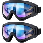 Lot de 2 lunettes de ski, de planche � neige pour homme et femme, enfants, gar�ons et filles, jeunes, ...