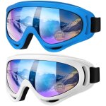 Lot de 2 lunettes de ski, de planche � neige pour homme et femme, enfants, gar�ons et filles, jeunes, ...