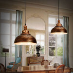Axhup - lot de 2 lustre industrielle en mtal rtro suspension vintage luminaire pour salon chambre restaurant ...