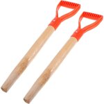 Lot de 2 manches de rechange en bois pour jardinage manche de fourche 50 cm