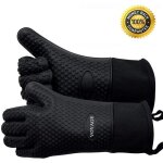 Lot de 2 maniques extra longues en silicone r�sistantes � la chaleur jusqu'� 350 �c