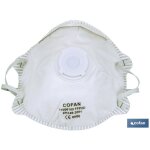 Lot de 2 masques ffp2 (d) non r�utilisables avec valve d'expiration efficacit� de filtration sup�rieure ...