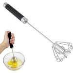 Lot de 2 m�langeur � fouet manuel rotatif � main de fouet � oeufs semi - automatique, batteur � ?ufs ...