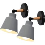 Lot de 2 moderne applique murale industrielle en mtal luminaires e27 edison loft lampe pour caf bar ...