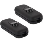 Lot de 2 noir interrupteur torpedo, interrupteur � bascule, interrupteur bi - polaire 6a 250v, lampe ...