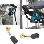 Lot de 2 paires de balais de charbon moteur 6, 5 x 7, 5 x 12 mm compatibles avec perceuse � marteau perforateu ...