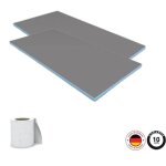 Wedi - lot de 2 panneaux de construction + bande d'armature epaisseur 0, 4 cm